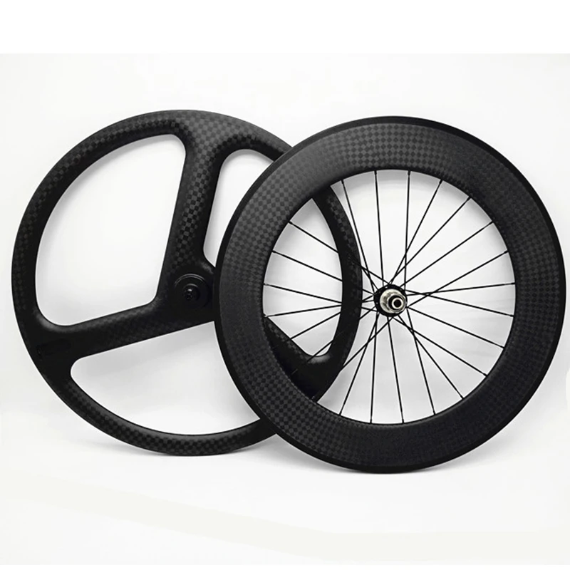 DAIRS carbon road bike wheels front 3 spokes rear 88mm tubular R36 ENDURO hubs 12k matte road bicycle wheels 1423 spokes