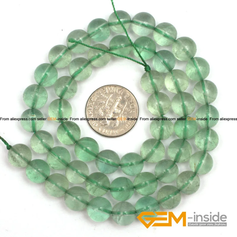 Natural Stone Green Fluorite Round Beads Loose Beads For Jewelry Making Strand 15 Inch DIY Acceories Jewelry Bead For Bracelet