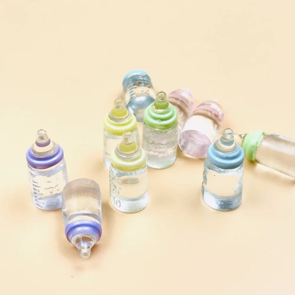 5PCS/lot 1/6 Scale Miniature feeding bottles for 1/6 1/8 1/12 Dollhouse Play Pretend Kitchen Food Toys for children mini drink