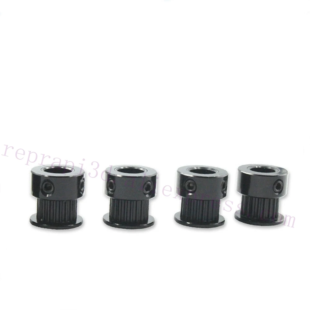 4 قطعة أسود GT2 المهمل بكرة الألومنيوم 20 الأسنان 16 الأسنان 2GT توقيت بكرة تتحمل 5 مللي متر 8 مللي متر ل 3D طابعة أجزاء