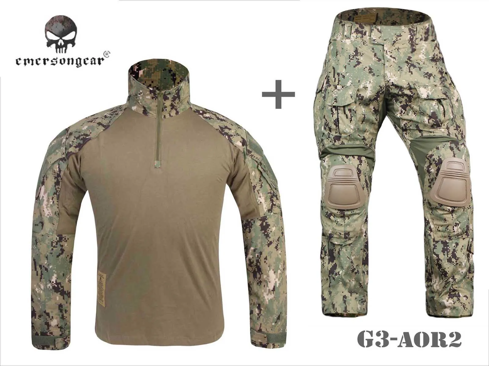 

emersongear Gen3 Tactical Shirt and Pants Combat Airsoft Bdu Uniform AOR2 EM8596 EM9351