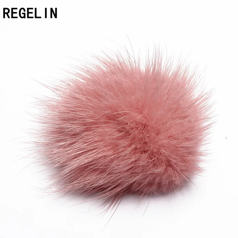 REGELIN Mink Fur Half Ball Fur Pompom DIY Jewelry Findings Mink Half Ball for shoes 6pcs/lot 50mm Jewelry Cloth Making Craft