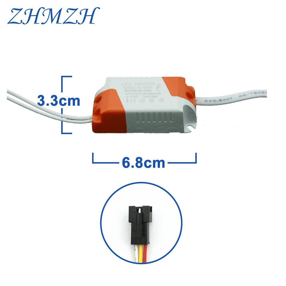 LED Three Color Constant Current Driver 1-60W Power Supply Output 300mA External Two-color Lighting Transformer For LED Ceiling