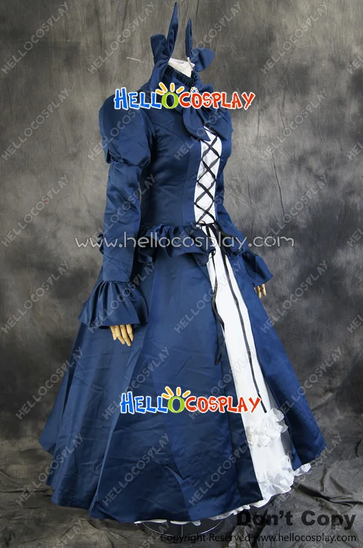 Dance In The Vampire Bund Cosplay Mina Tepes Blue Dress Costume H008 image 2