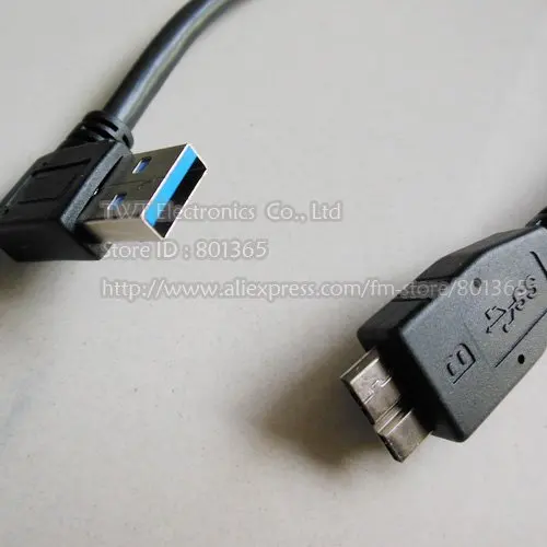 USB A 3.0 Male Right Angle to Micro Male Cable, 0.3M , 10Qty , free shipping