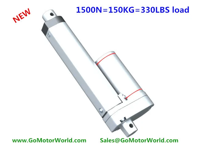 

Free shipping 12V 100mm=6inch stroke 1500N=150KG=330LBS load 5mm/sec=0.24inch/sec speed electric mini linear actuator 201548AZ