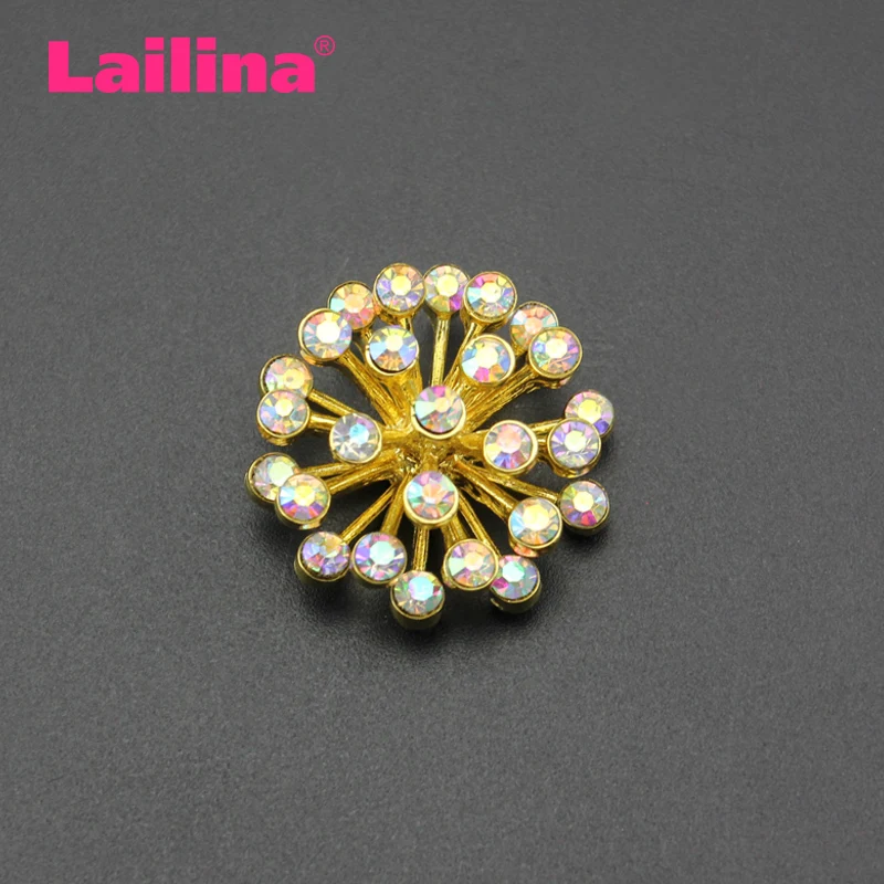 

Crystal Rhinestone Sunflower Flower Buttons Embellishments 26mm Free Shipping