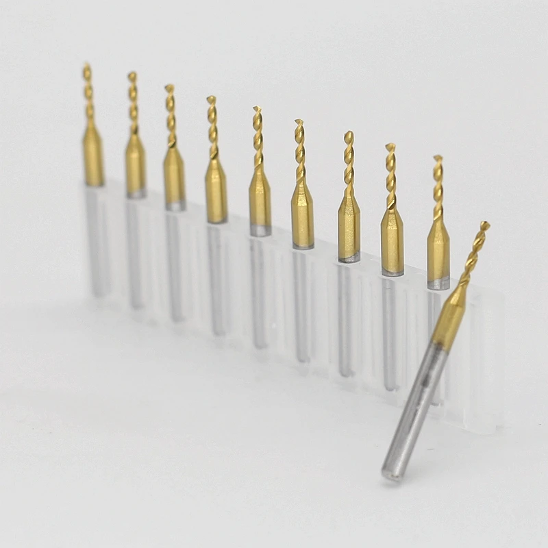 PCB Drill Bit Set Metal Milling CNC Router 10PCS Instrument Extractor dremel Tool   0.2-1.2mm