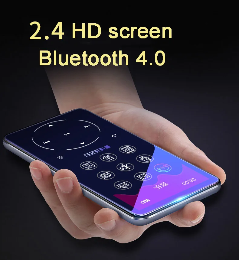 오리지널 Ruizu D16 8G 금속 블루투스 MP3 플레이어 내장 스피커, FM 라디오 음성 녹음기, ebook 휴대용 비디오 음악 플레이어