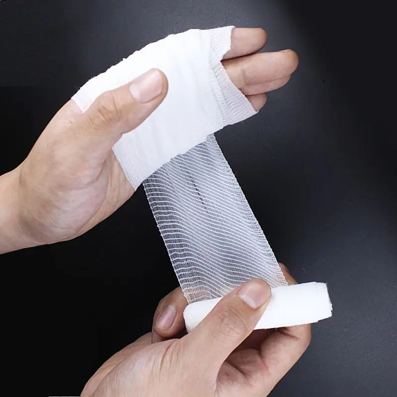 DUAI 1 Roll Gauze Bandage Medical Grade Sterile First Aid Wound Dressing Stretched Personal Health Care Braces Supports