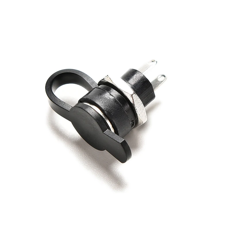 1pcs 3A 5.5 x2.1mm Black Waterproof DC Power Socket Jack Power Charger Plug Panel Mount Female Mount Connector