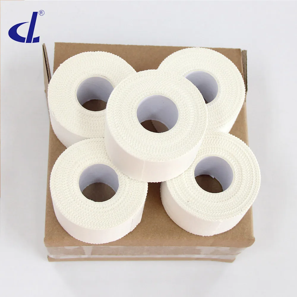 5 Rolls 3.8cm x 10m Cotton Sports tape No elasticity For Athlete Protection and Wrapping Strapping taping Fix Leg Socks Wrist