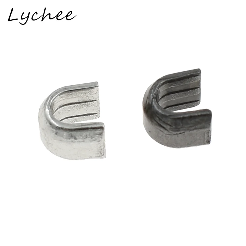 Lychee 150pcs 5# High Quality U Shaped Metal Zipper Up Stopper DIY Sewing Craft Clothes Pants Zipper Accessories