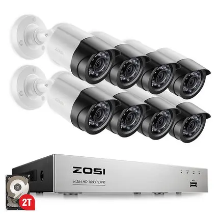 ビデオ監視システム,4個,1080p,hdmi p2p,tvi,2000Tvl,2.0mp ipカメラ,ホームセキュリティキット,cctv,hddなし