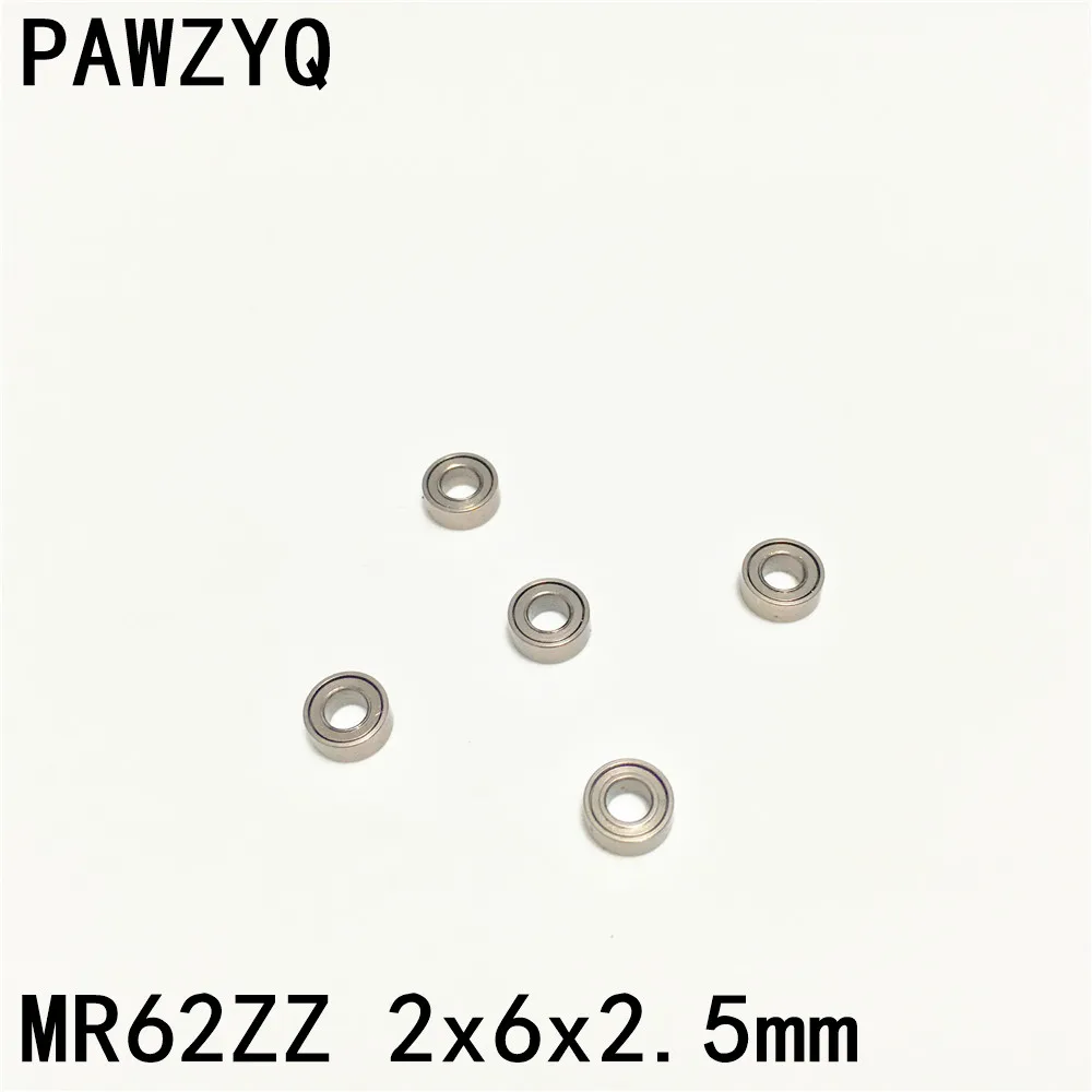 100pcs MR62ZZ MR62 2Z 2x6x2.5mm Deep Groove Ball Bearing Metal Shielded Miniature Bearings