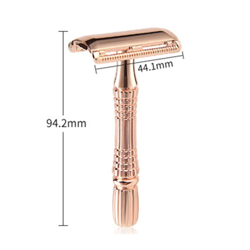 1 Razor 1 Blade 1 Case Men Shaving Classic Double Sides Alloy Razors Safety Razor Manual Shaving Mens Razor Set