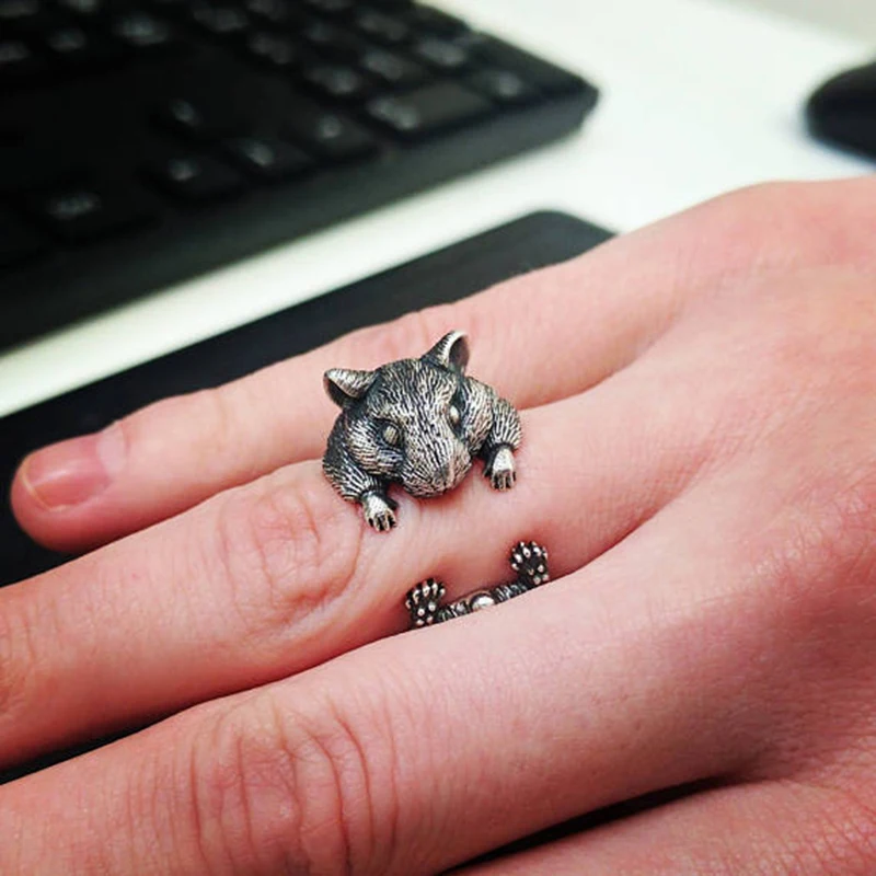 Hamster ring Hamster jewelry Guinea Pig ring  Rat ring Ajustable ring Animal jewelry Rodent ring Gnawer ring  hamster Mouse