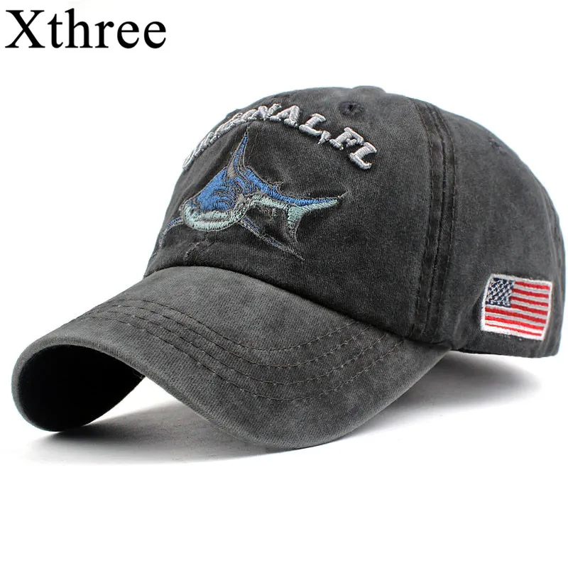 Xthree 100% lavado homens de algodão boné de beisebol cap equipado chapéu snapback para mulheres gorras casual casquette bordado carta retro cap