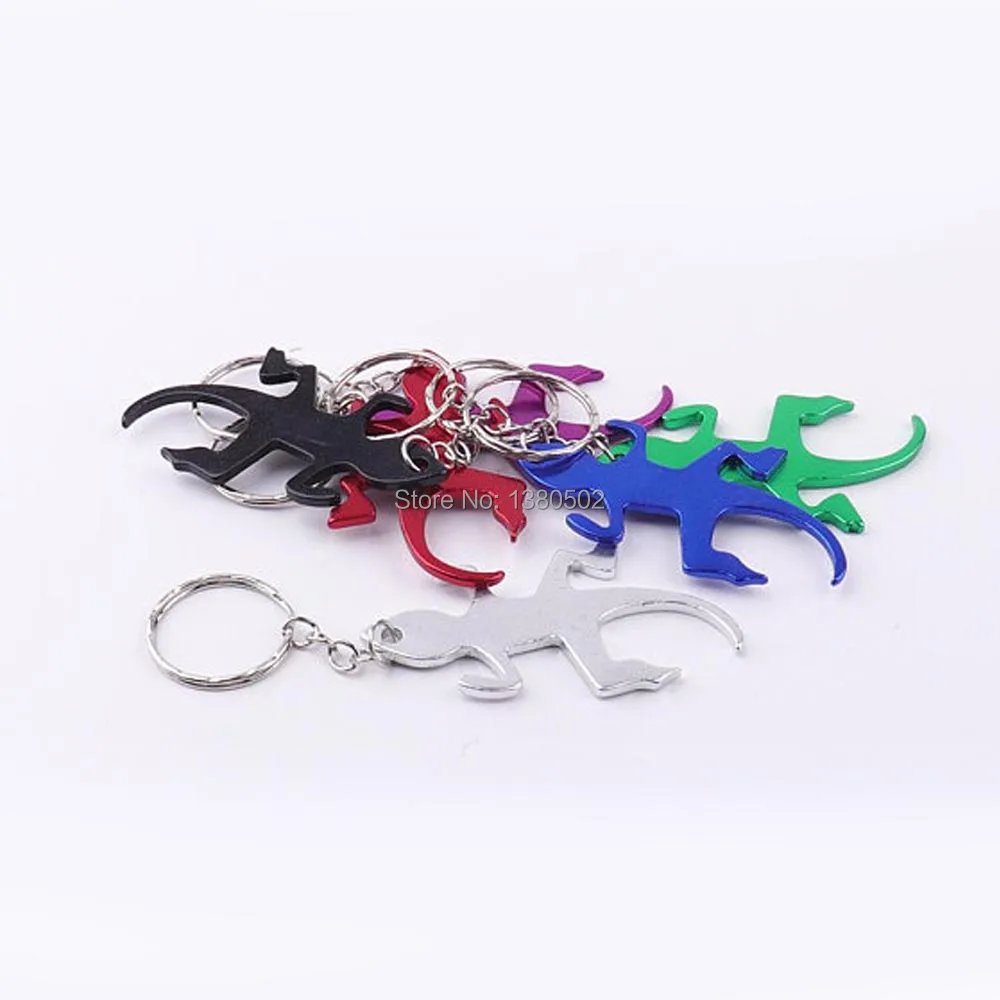 5pcs/lot Portable Aluminum Alloy gecko shape Beer Wine Bottle Opener Kitchen tool