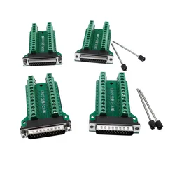 DB25 D-SUB 25Pin Terminal สัญญาณโมดูลอะแดปเตอร์ PCB Board RS232ชายหญิง