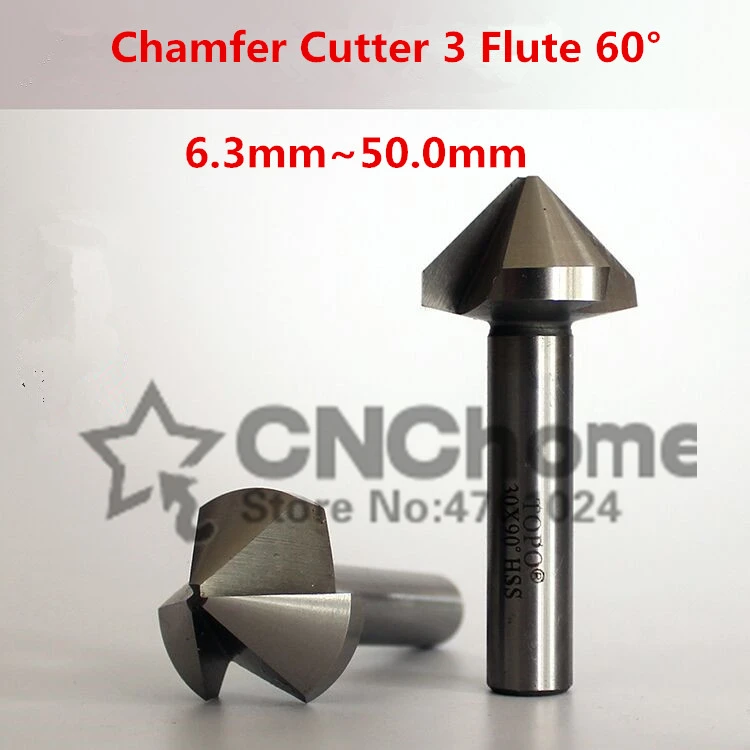 

1PCS 6.3mm-50mm HSS 3 Flute Edge 60 Degree Chamfer Drills Wood Countersink Drill Bits (6.3/8.3/10.4/16.5/20.5/25/30/35mm)