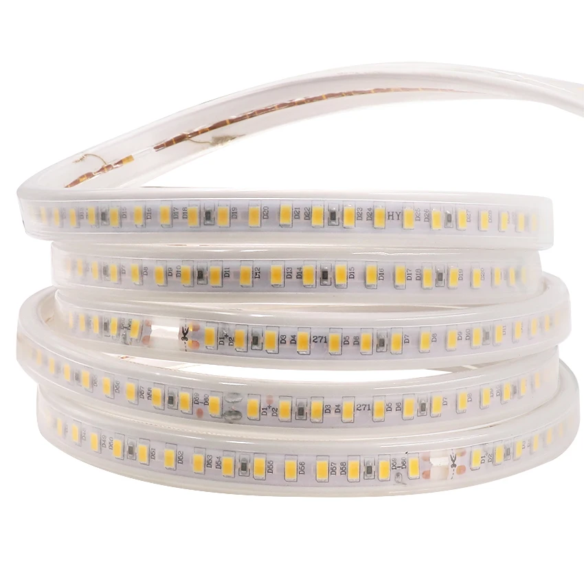 SMD 5730 Led Strip Light Waterproof 120leds/m 220V Led Tape Ultra Bright Cold White/Warm White 1m 5m 10m 20m 100m Power Plug