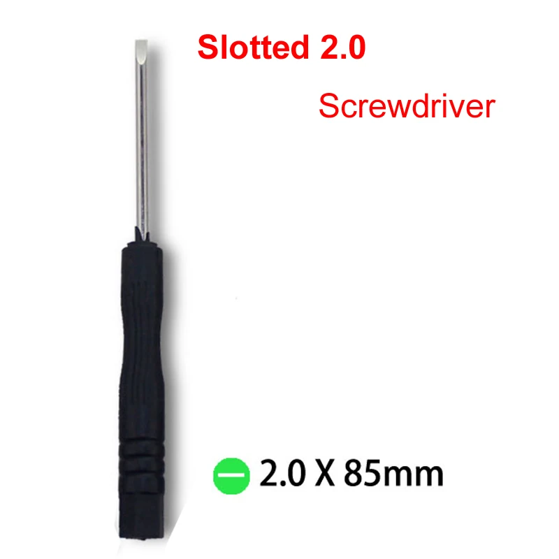 100pcs/lot Slotted screwdriver 2.0mm for Smartphone tablet MP3 MP4 mini Flat screwdriver hand repair tool