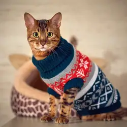 Petalk-Snowflower Sweater for Pets, Knitwear, Jumper, Coat, Dogs, Cat, Christmas Dog Clothes, XS, S, M, L, XL, XXL