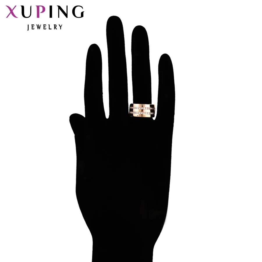 Xuping Jewelry Charm Hoop Earring and Ring Fashion Europe Style Jewelry Sets for Women Store Party Gift 64980