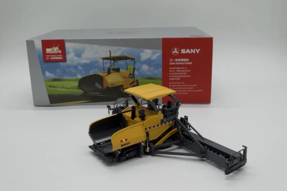 Alloy Toy Model Gift 1:50 Scale SANY Asphalt Paver Engineering Machinery Vehicles DieCast Toy Model for Collection Decoration