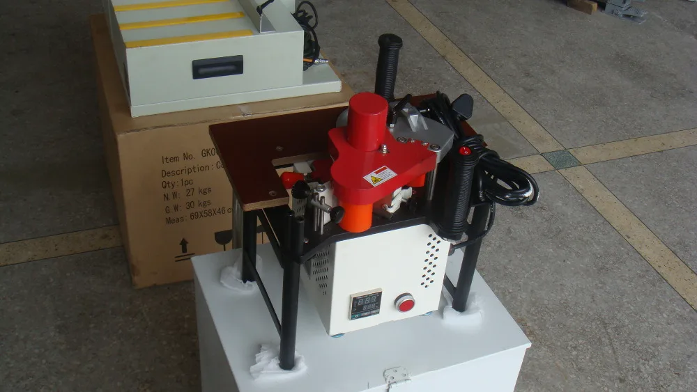 Portable Edge Bander 110V/220V Adhesive Edge Banding Machine for Straight-line or Curved Woodworking Machinery JBD80