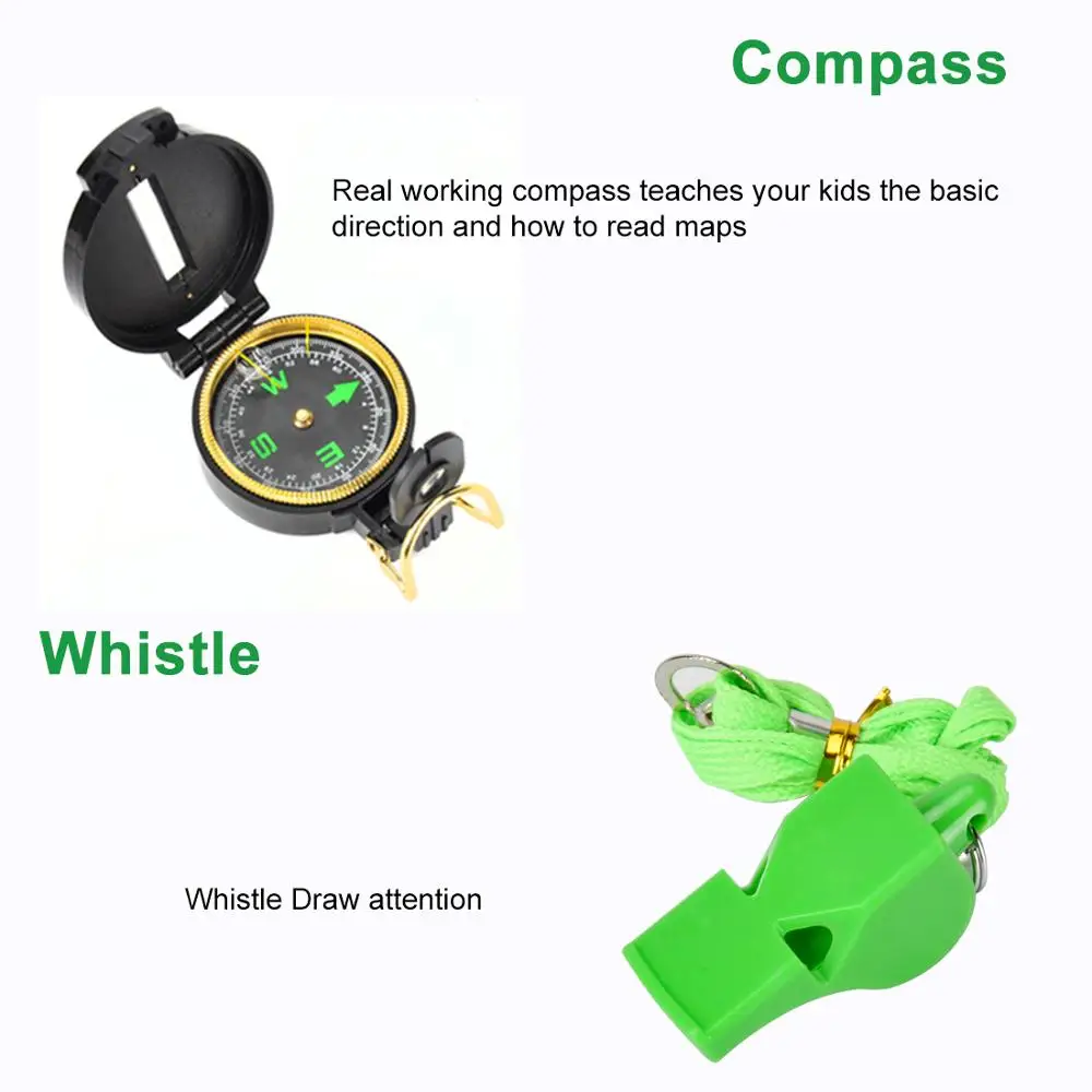 12pcs Kids Binoculars Toy Baby Toys Set Outdoor Exploration Set for Boy and Girl Adventure Kit Children Gift