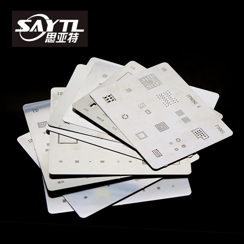 

17PCS/lot BGA Reballing Stencil dedicate kit for iphone XS Max XR X 8 7 6s 6 plus SE 5S 4S 4 IC Chip Rework Repair Tools