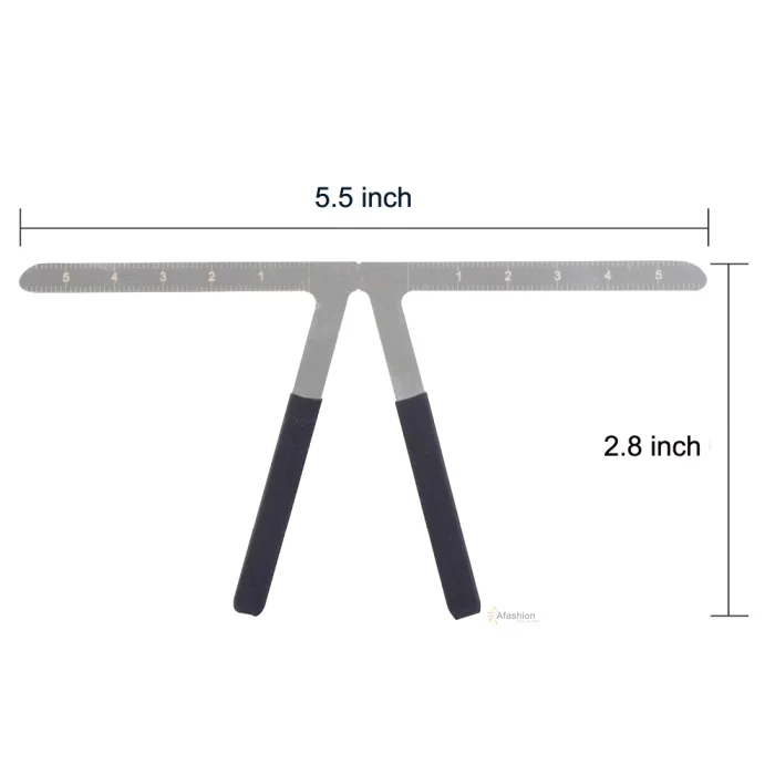 1pc Metal Tattoo Eyebrow Ruler Permanent Makeup Three-Point Position Measure Stencil Grooming Shape tools Balance Ruler