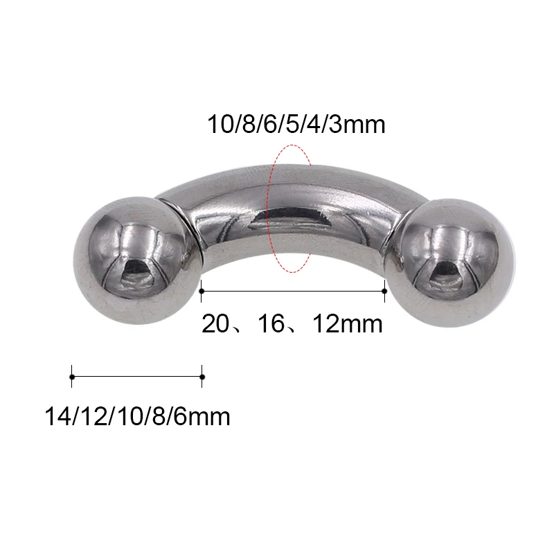 1 Pc Stainless Steel Hugsize Nostril Nose Ring Curved Barbell Lot Tragus Earring Eyebrow Piercing Rings Bar