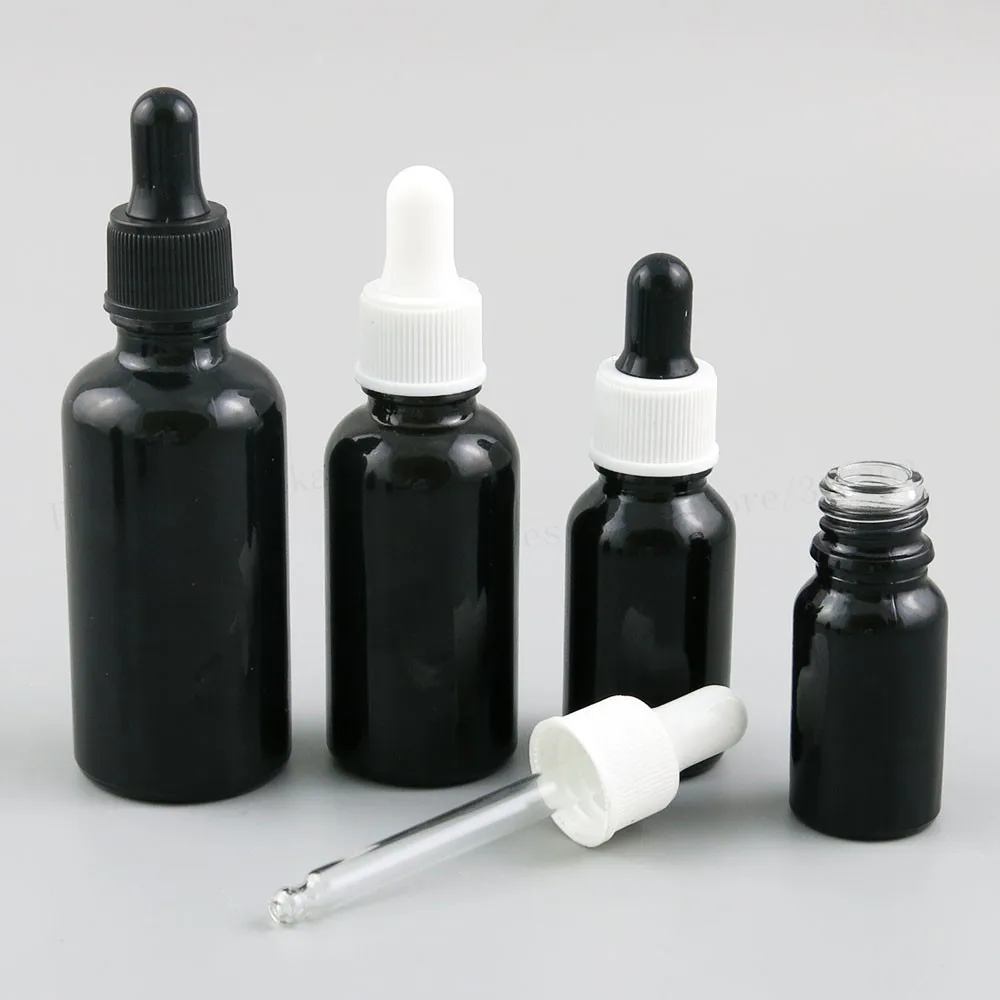 200 X 100ml Shining black E liquid dropper Vial 1oz black facny glass piepette dropper bottles 50ml 20ml 15m 10ml 5ml