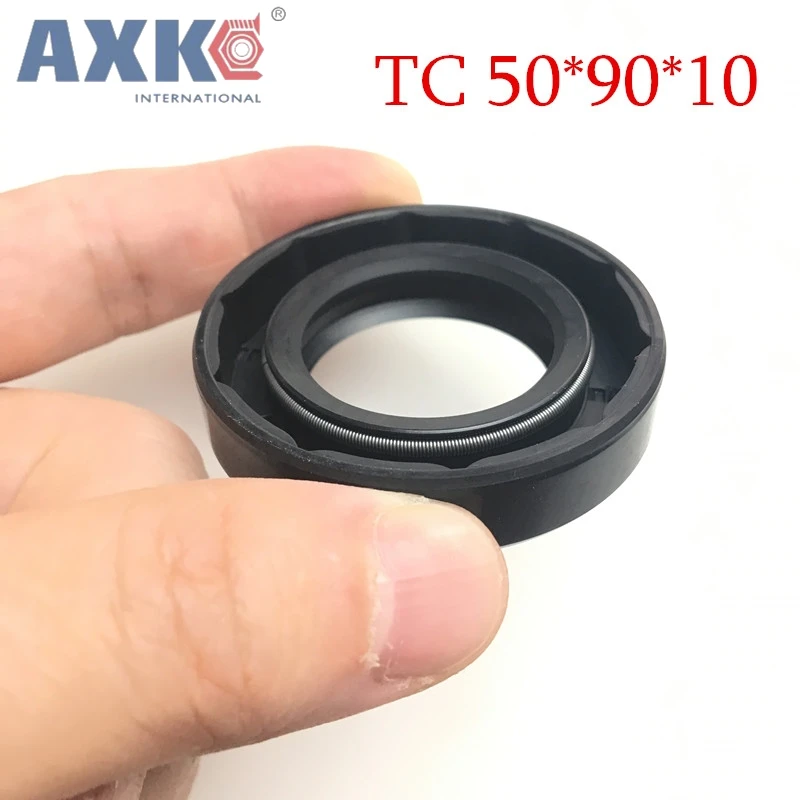 10pcs/NBR Shaft Oil grease Seal TC-50*90*10 Rubber Covered Double Lip With Garter Spring/Gasket of motorcycle part