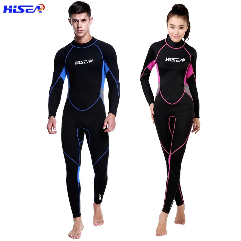 3mm diving suit Siamese couple models long-sleeved trousers warm padded swimwear