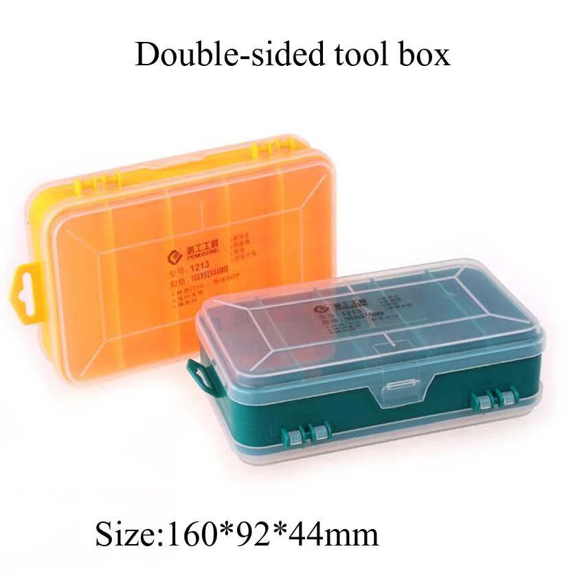 

Portable Transparent Double-Side Plastic Screws Storage Box Double-Side Multifunctional Storage Tool Case Plastic Case