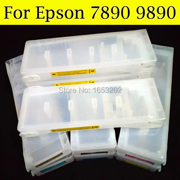 

9 PCS 700ML Refill Ink Cartridge For Epson 9890 7890 Printer With 1 PC Chip Resetter
