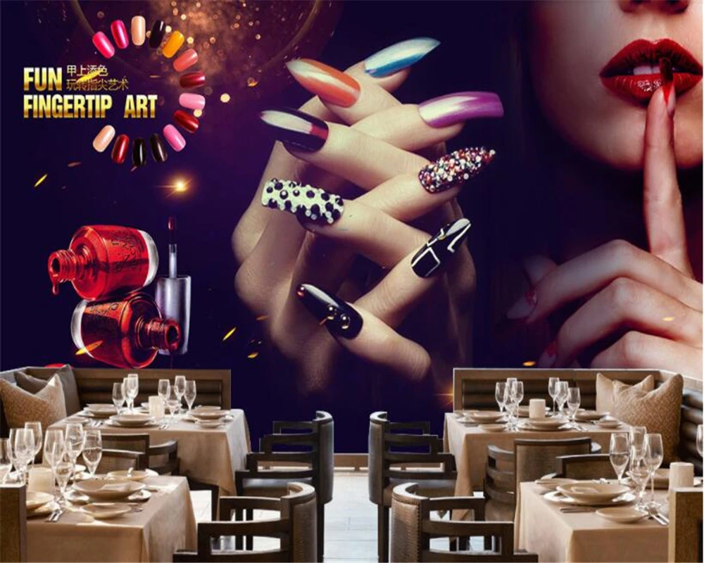 

Beibehang высокое разрешение ретро макияж маникюр фон стены papel de parede behang обои обои для гостиной