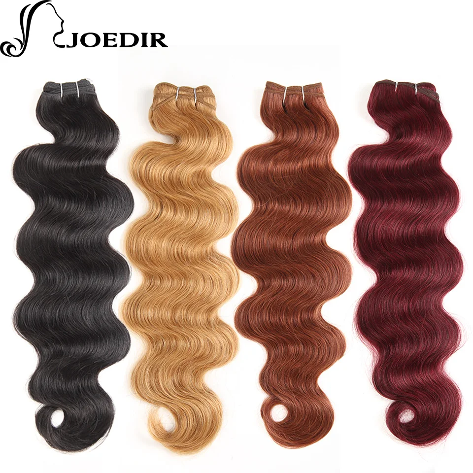 Joedir Pre-Colored Ombre Honey Blonde Human Hair Bundles Body Wave Brazilian Hair Weave Bundles 3PC Remy Hair weft 27# Deal