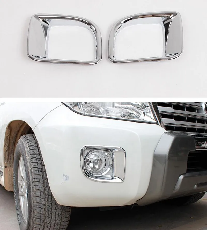 

JanDeNing 2pcs For Toyota Land Cruiser 2013-15 ABS Plating Front Bumper Fog Lamp Frame Newest