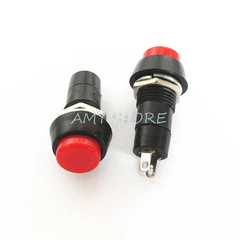 10 pièces 2Pin plastique 12mm rond bouton poussoir PBS-11A auto verrouillage verrouillage verrouillage PBS-11B momentané non-verrouillage interrupteur 3A 150V