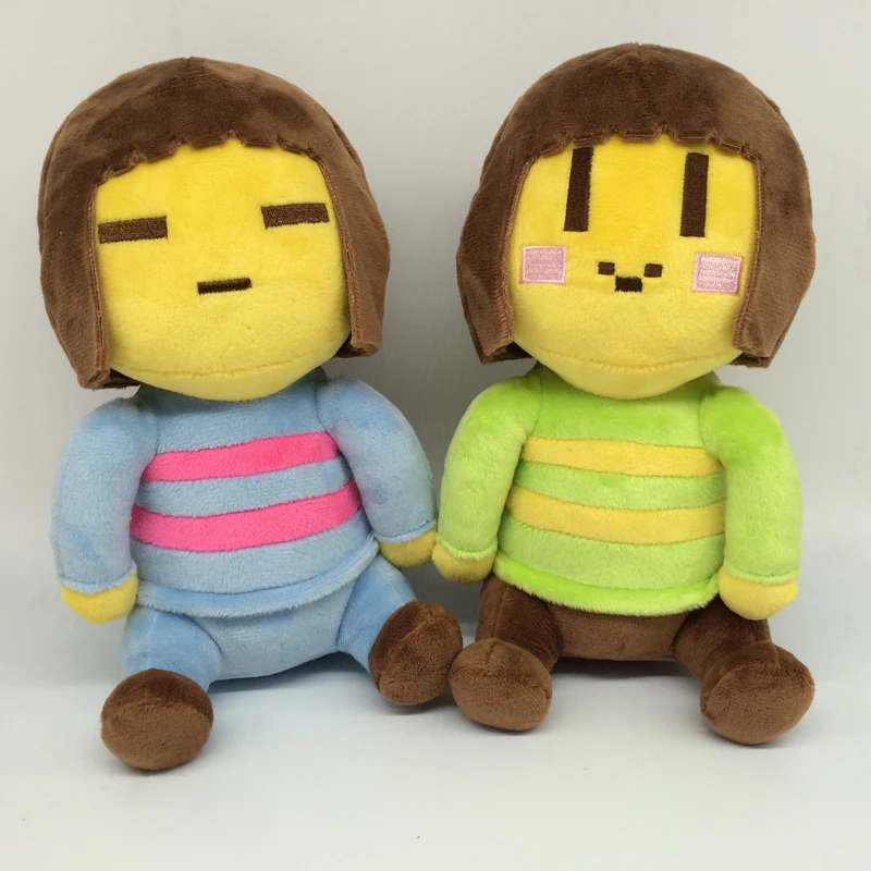 2pcs/lot 20cm Undertale Chara & Frisk Stuffed Plush Toys Doll Cute Undertale Plush Soft Anime Toy for Kids Girls Christmas Gifts