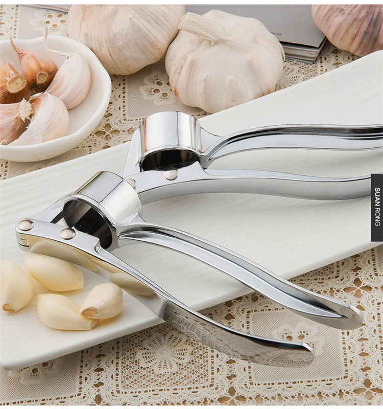 1PC tainless Steel Garlic Press Kitchen Accessories Gadegts Cooking Vegetable Tools Garlic Peeler Crusher Descascador  KX 132