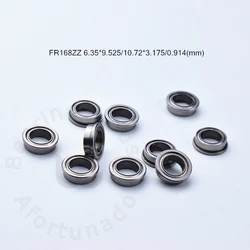 Flange Bearing 10pcs FR168ZZ 6.35*9.525*10.72*3.175*0.914(mm) Chrome Steel Metal Sealed Mechanical Equipment Parts