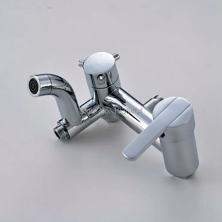 Bathroom Shower Mixer In Wall Shower Faucet Hot and Cold Mixing Valve Chrome Polish Bathroom Shower Set CS1003