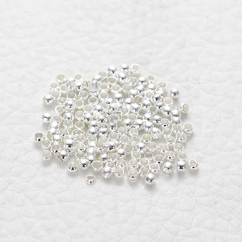 New Arrival 2mm Crimps 6 Color Brass Beads For Jewelry Making Jewelry Findings And Components 500 Pieces Hole: 1mm