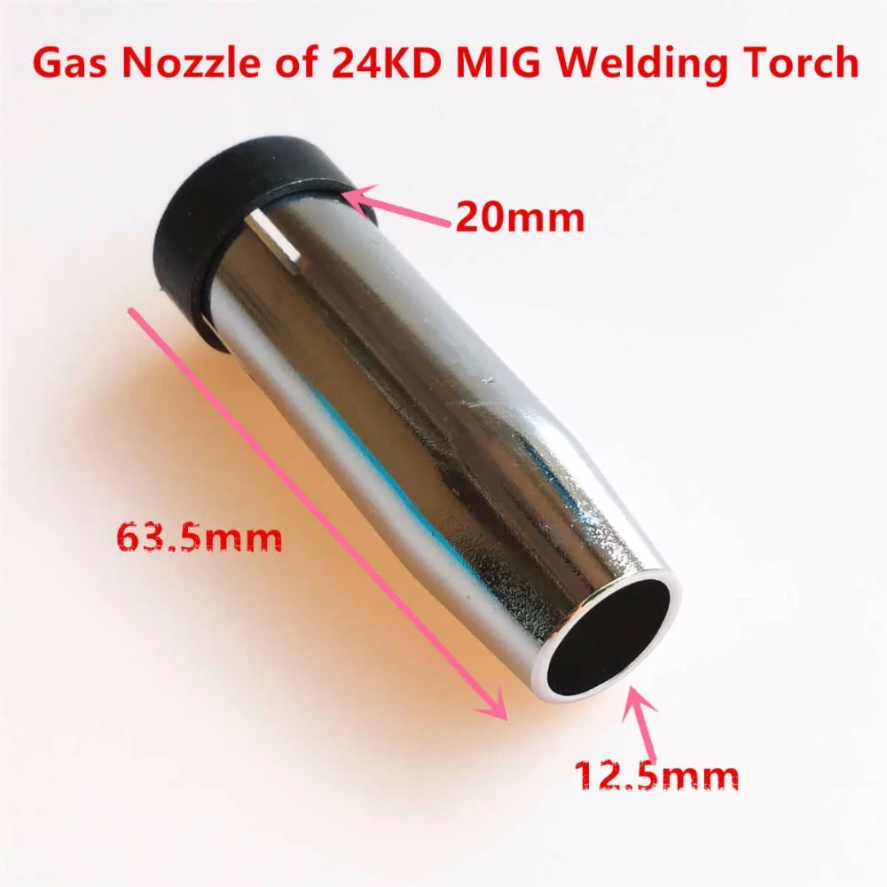 9pcs 24KD di Saldatura Torcia di Consumo 0.8 millimetri 1.0 millimetri 1.2 millimetri MIG Torcia del Gas Ugello Tip Holder Diffusore di Gas di MIG MAG Saldatura Torcia